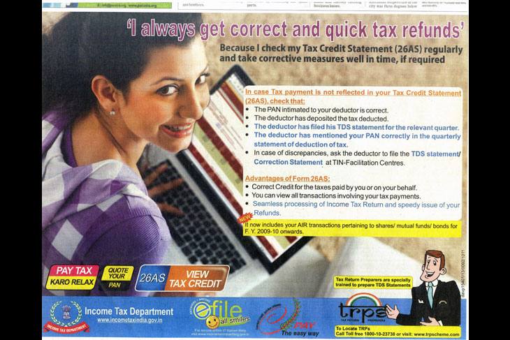 Print Adv for Income Tax Department